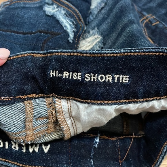 American Eagle Hi-Rise Shortie Distressed 00 Raw Hem Country Beach - Picture 6 of 7